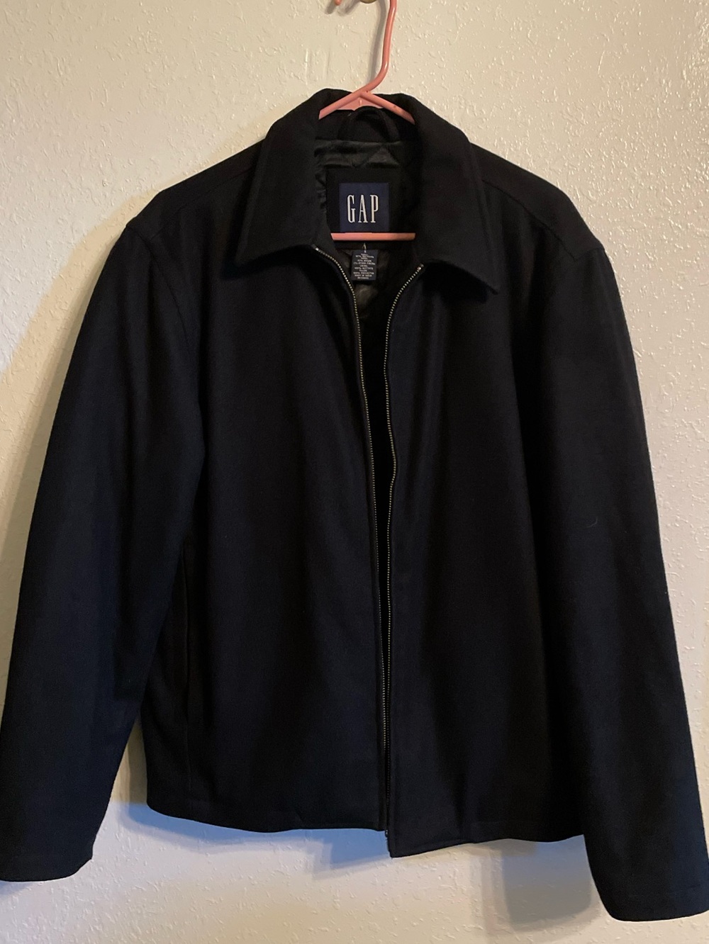 GAP Men's Black Zip-Front Jacket